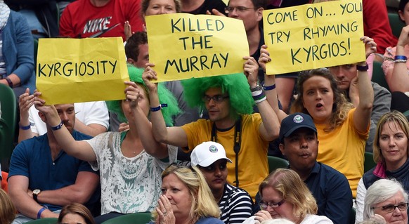 Ähnlich schlecht wie dieses Dichtertrio sah Kyrgios gegen Murray aus.