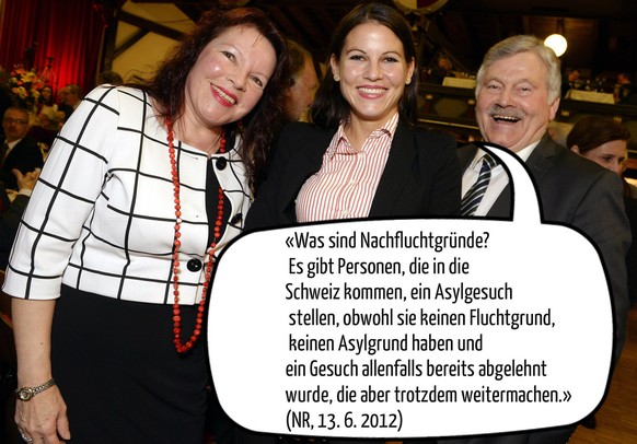 Soviel zum Thema «Asylgesuch im Doppelpack». Hans Fehr hier bei der Albisgüetli-Tagung 2014 mit seiner Frau Ursula und seiner Tochter Nina.&nbsp;