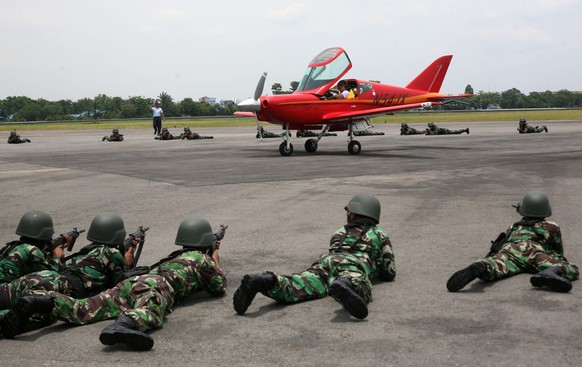 Indonesische Soldaten beim Training.