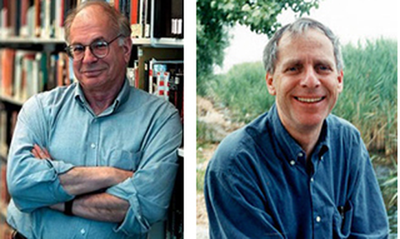 Daniel Kahneman (links) und Amos Tversky in Jerusalem.