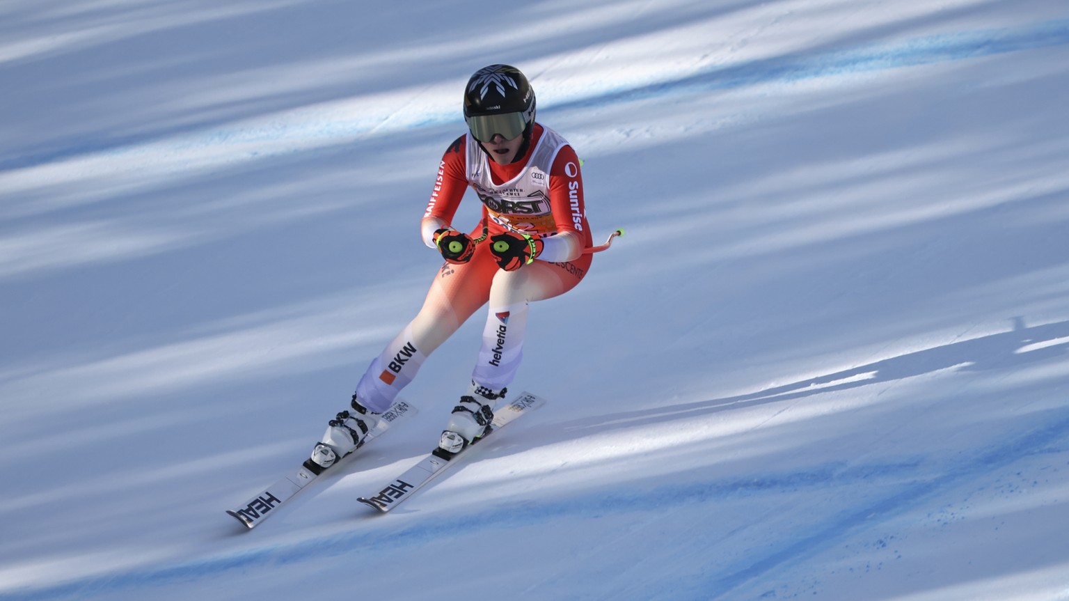 Nachrichten Linkding Switzerland's Lara Gut Behrami speeds down the course during an alpine ski, women's World Cup downhill, in Cortina d'Ampezzo, Italy, Saturday, Jan. 18, 2025 (AP Photo/Marco Trovati)