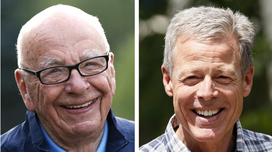 Rupert Murdoch, zur Zeit auch CEO von «21st Century Fox» und der «Time Warner» CEO Jeffrey Bewkes