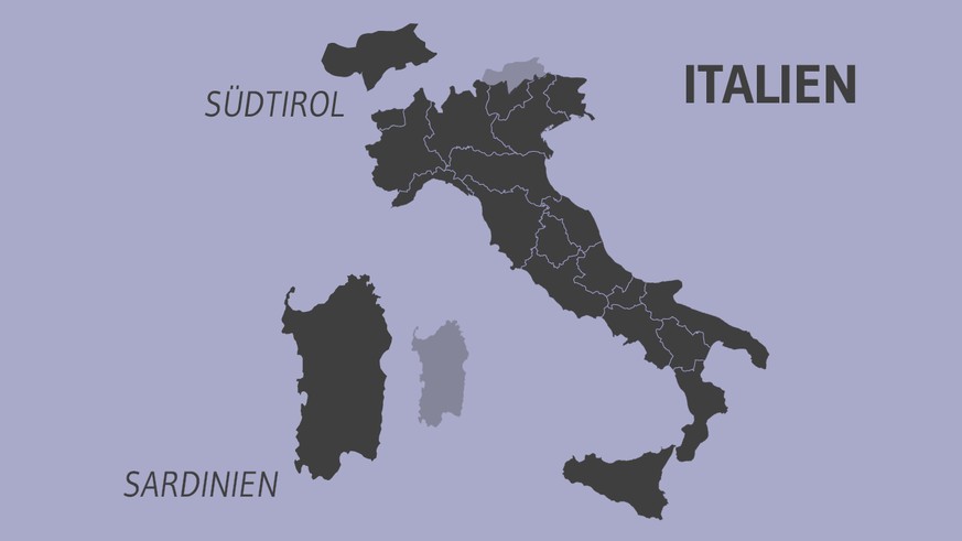 Auch Italien hat Regionen, die sich nach Unabhängigkeit sehnen: Südtirol und Sardinien.