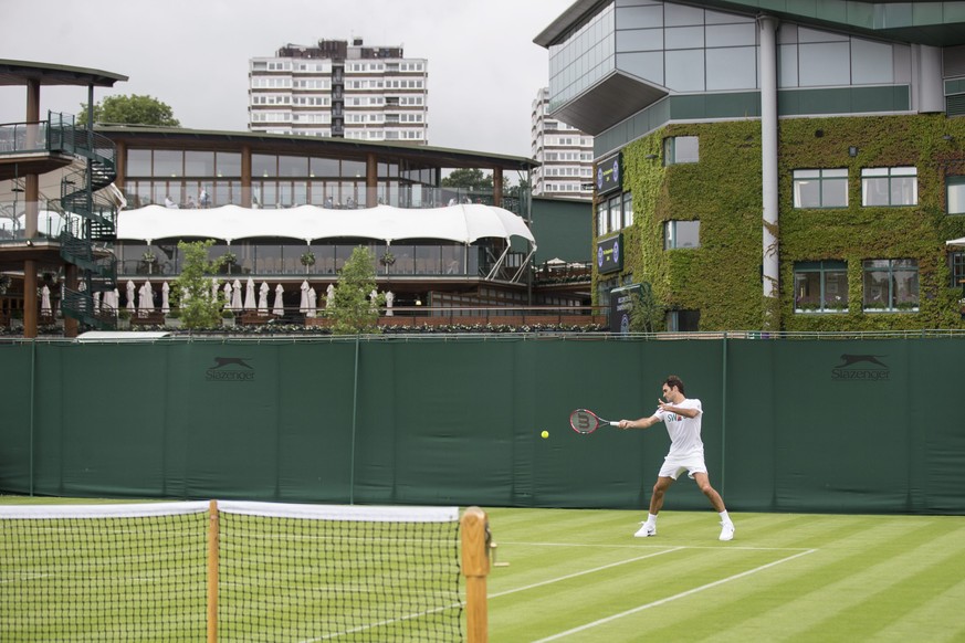 Roger Federer hat vor Wimbledon sehr viel auf Rasen trainiert.