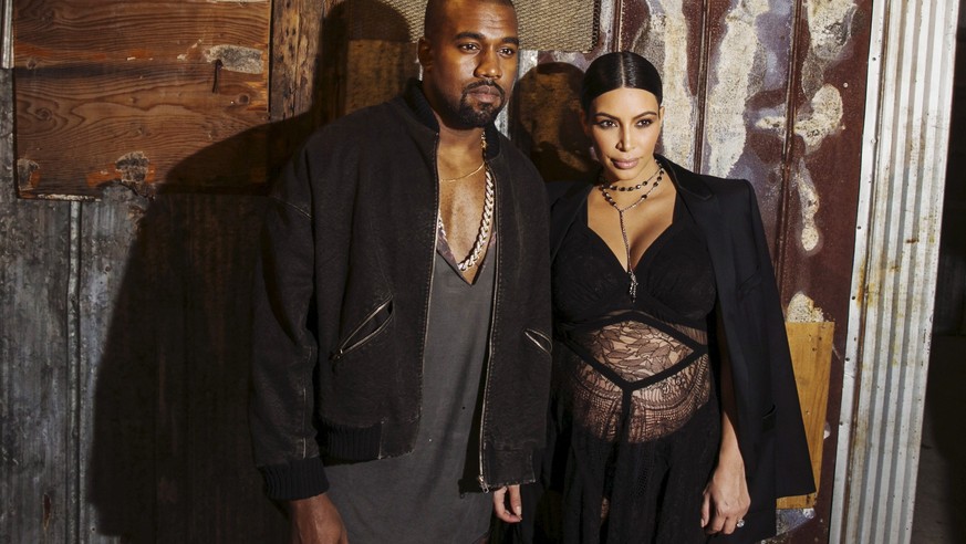 Die schwangere Kim Kardashian mit Kanye West.