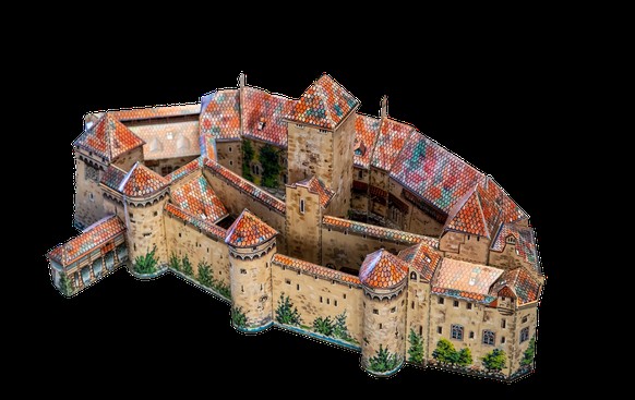 Nachrichten Linkding Bastelbogen Schloss Chillon.