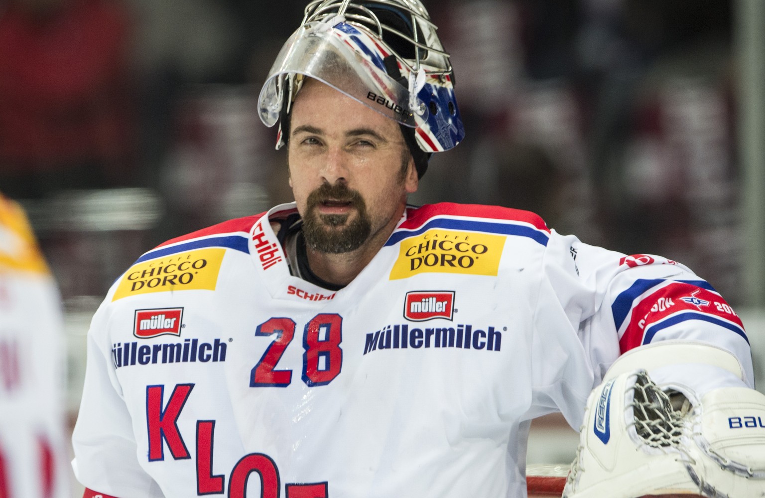 Martin Gerber, von Kloten, im Eishockeyspiel der National League A zwischen den ZSC Lions und den Kloten Flyers, am Dienstag, 16. Februar 2016, im Hallenstadion in Zuerich. (KEYSTONE/Ennio Leanza)