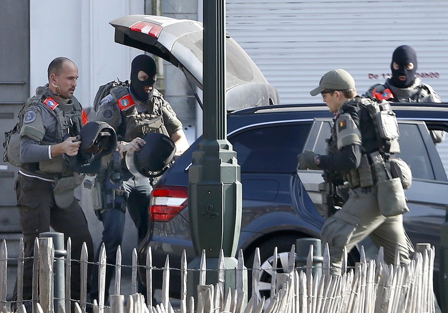 Anti-Terror-Einsatz am Dienstag in einem Vorort von Brüssel.