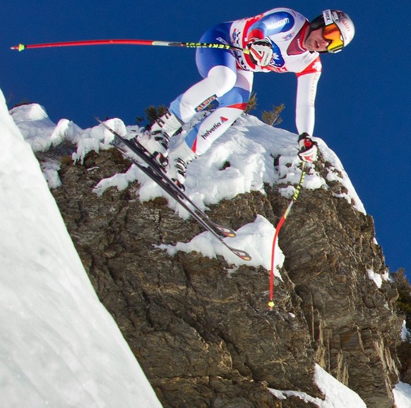 Beat Feuz am Hundschopf, unterwegs zu seinem Sieg im Jahr 2012.