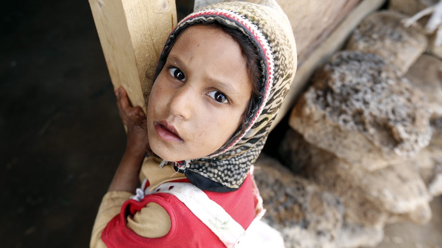 Flüchtlingskind in Jemens Amran-Provinz.