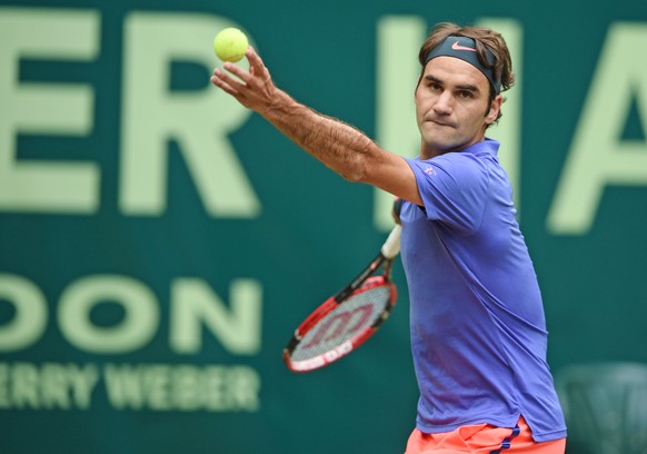 Entschlossen holt sich Federer den Sieg gegen Mayer.