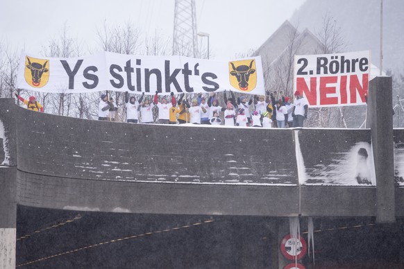 Aktivisten stimmen gegen eine zweite Röhre.