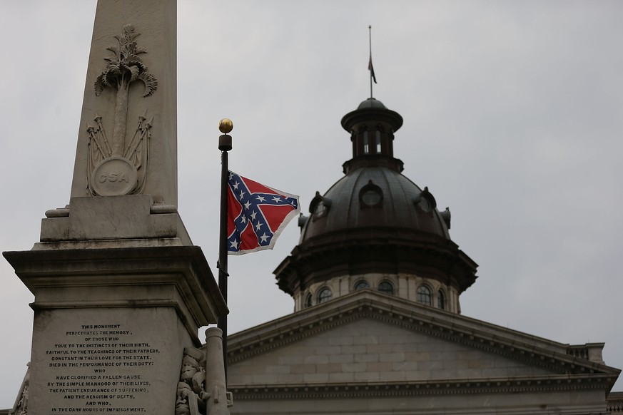 Die Konföderierten-Flagge in Charleston. Attentäter Dylann R. hatte sie als Symbol benutzt.