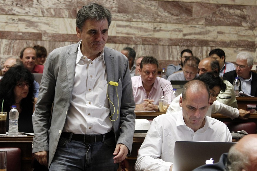 Varoufakis und sein Nachfolger Tsakalotos.