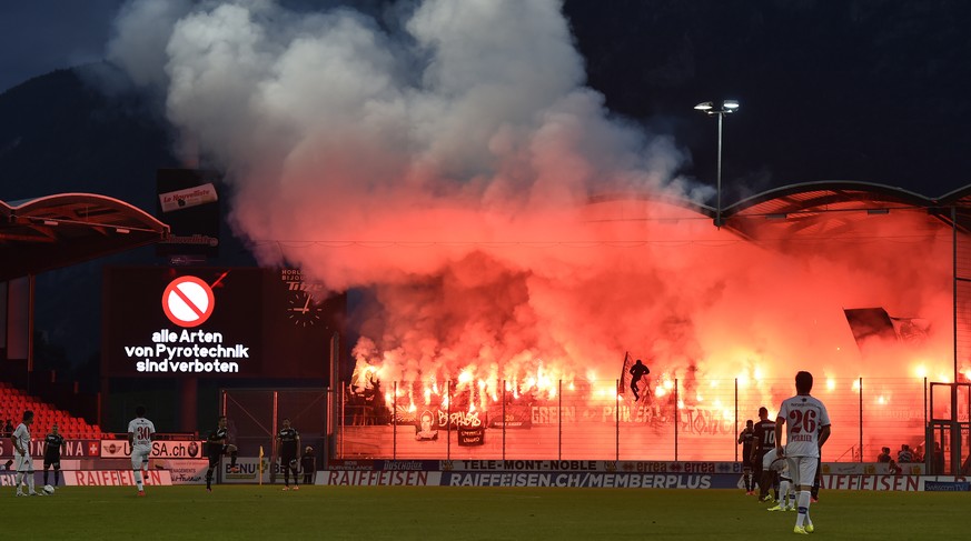 Trotz Raclette-Plausch: Die Fans aus St. Gallen haben im Tourbillon ordentlich gezündelt.