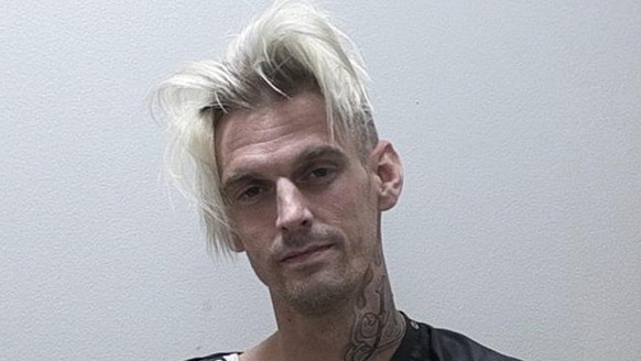 This undated photo provided by the Habersham County Sheriff&#039;s Office shows Aaron Carter. Authorities say singer Aaron Carter and his girlfriend have been arrested on DUI and drug charges in Georg ...