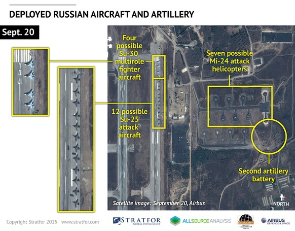 Satellitenbilder enthüllten vor Kurzem die Armeestellungen Russlands in Syrien.