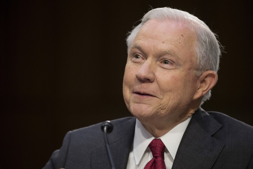 epa06026933 Attorney General Jeff Sessions testifies before the Senate Intelligence Committee on the FBI&#039;s investigation into the Trump administration, and its possible collusion with Russia duri ...