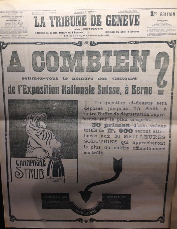 Die «Tribune De Genève» mit einer damaligen Auflage von 41'000.