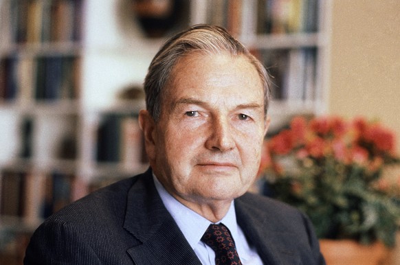 FILE - In this April 31, 1981, file photo, David Rockefeller poses for a photograph. The billionaire philanthropist who was the last of his generation in the famously philanthropic Rockefeller family  ...