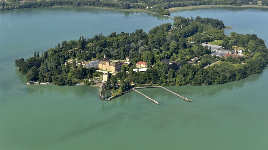 Blick auf die Insel Mainau im Bodensee.