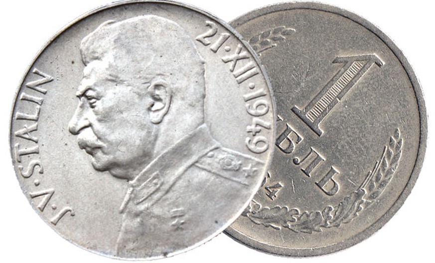 Münze Rubel Stalin (Montage)