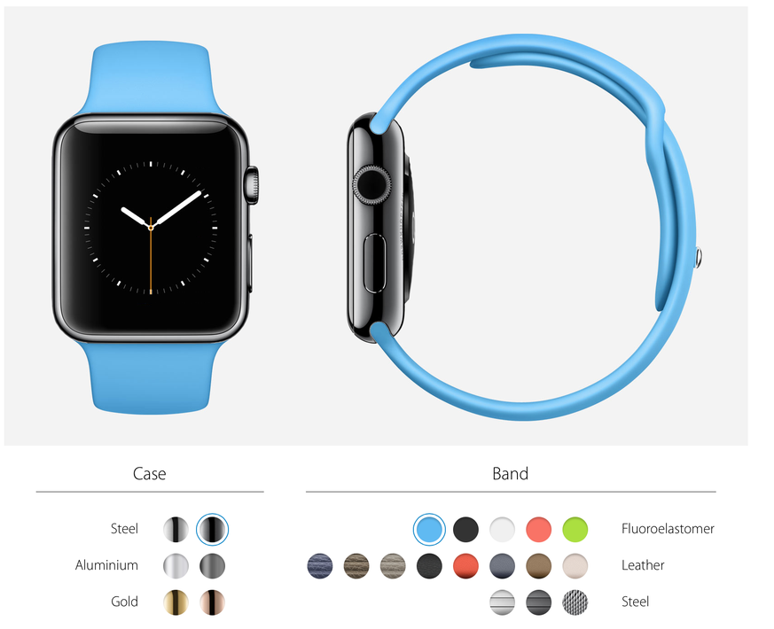 Auf dieser inoffiziellen Website&nbsp;kann man sich die Apple Watch schon jetzt nach eigenem Geschmack zusammenstellen.