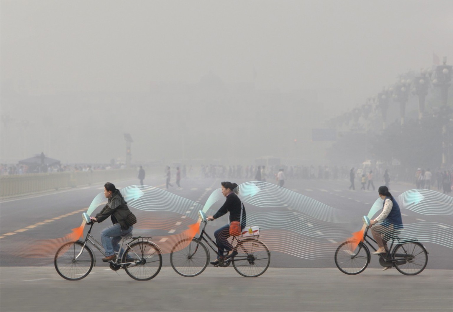 Konzeptstudie für das Smog Free Bicycle.