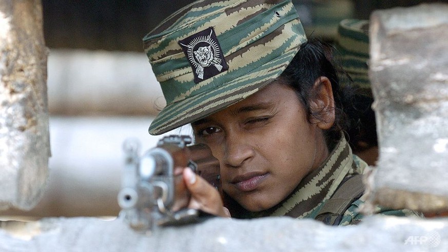 Eine Kämpferin der LTTE.&nbsp;