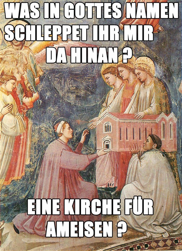 Freske in der Arenakapelle in Padua: Die Szene zeigt das Jüngste Gericht und wurde ca. 1304 von Enrico Scrovegni gemalt. 