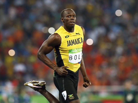 epa05494858 Usain Bolt of Jamaica competes during the men&#039;s 200m semi finals of the Rio 2016 Olympic Games Athletics, Track and Field events at the Olympic Stadium in Rio de Janeiro, Brazil, 17 A ...