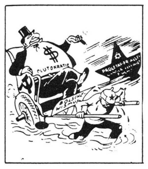 Karikatur aus der Nazi-Zeitschrift «Stürmer» (um 1939).