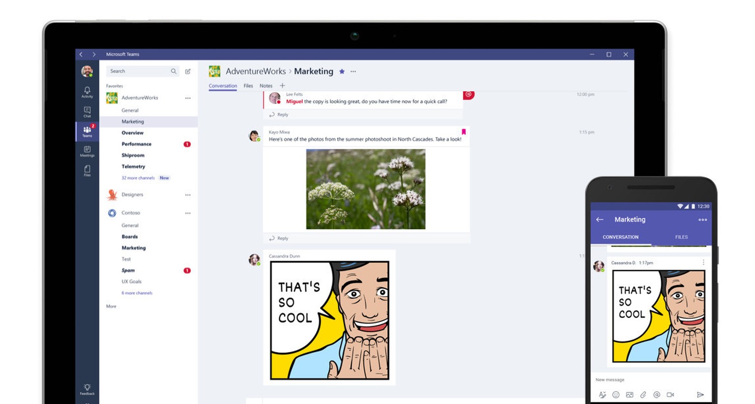 Die neue Anwendung «Microsoft Teams» soll die Kommunikation und Zusammenarbeit in Unternehmen erleichtern.