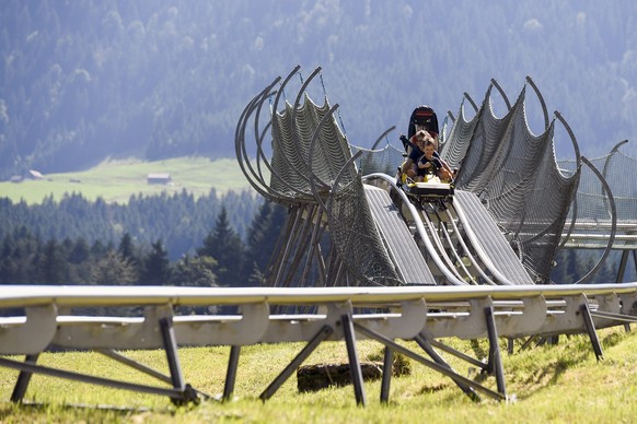 Rodelbahn in Jakobsbad AI am Sonntag, 7. August 2016. Ein Mann (44) ist am Samstag auf der Rodelbahn in Jakobsbad toedlich verunfallt. Er war aus noch ungeklaerten Gruenden aus dem Schlitten geschleud ...