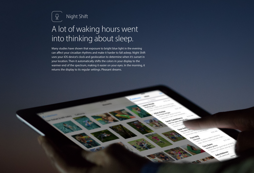 Die Apple-Ingenieure haben sich laut Angaben auf der Firmen-Website intensiv mit dem Schlaf (der Kunden) beschäftigt.