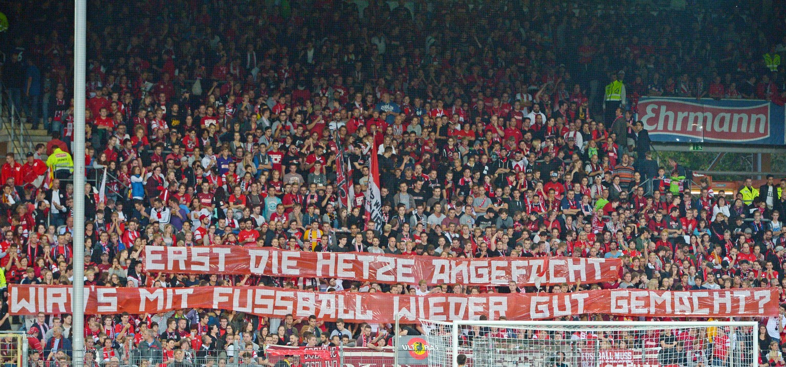 Fans des SC Freiburg beziehen Stellung zur «Bild»-Aktion.&nbsp;
