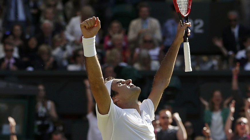 Federer nach dem dramatischen Viertelfinal-Sieg gegen Cilic.