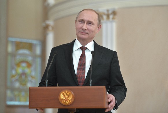 Wer lächelt zuletzt? Putin bei der Pressekonferenz in Minsk.