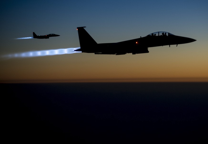 Archivbild vom September 2014: Eine Maschine der US Air Force fliegt über Nord-Irak.
