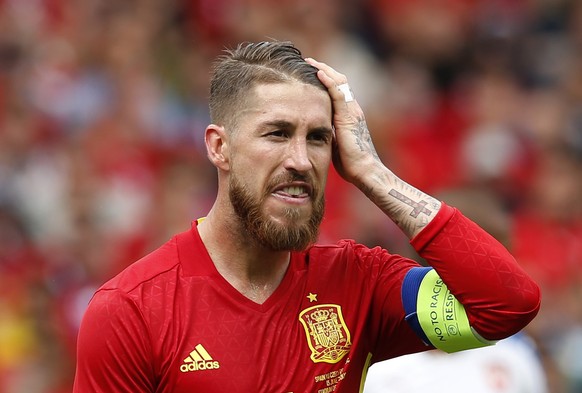 Die Frisur sitzt bei Sergio Ramos, doch die Leistung war ungenügend.