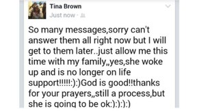 Bobbis Tante Tina Brown verwirrte mit diesem Post.