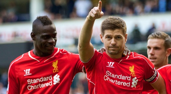 Balotelli und Gerrard, der den FC Liverpool in Richtung MLS verlässt.