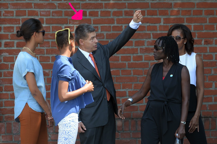 Mit&nbsp;Malia, Sasha, Auma (Barack Obamas Halbschwester) und Michelle Obama (von links).