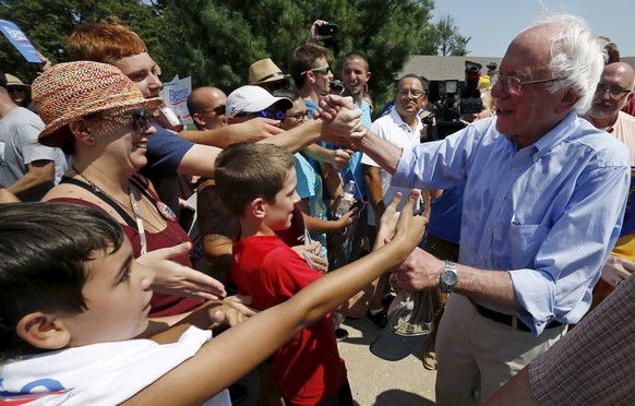 Bernie Sanders, der integre Alte, der bei den Jungen gut ankommt.