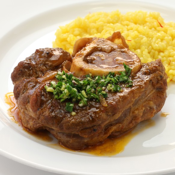 ossobuco risotto milanese gremolata kalbshaxe