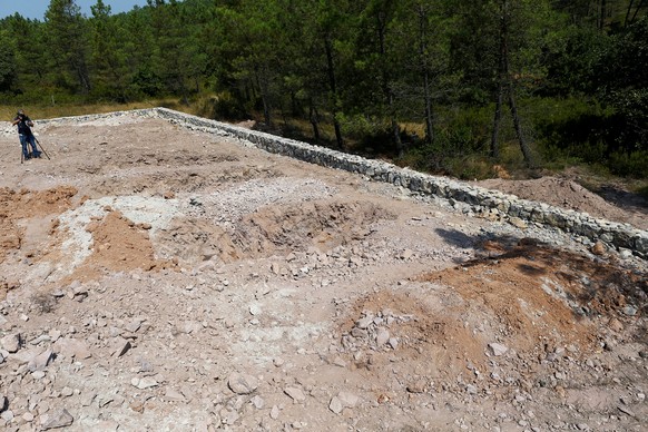 The grave of Captain Mehmet Karabekir (R), one of the perpetrators who died in the failed military coup, pictured at the &quot;Traitors&#039; Cemetery&quot;, set up specifically for coup plotters who  ...