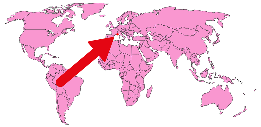 Mit einer Fläche von 2 Quadratkilometer ist Monaco das kleinste Fürstentum der Welt.