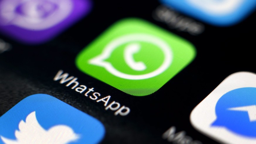 epa05287195 (FILE) A file picture dated 07 April 2016 shows the logo of the messaging application WhatsApp on a smartphone in Taipei, Taiwan. For the second time in six months, a Brazilian judge on 02 ...