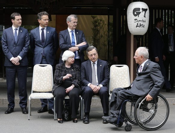 Mario Draghi und sein Kritiker: der deutsche Finanzminister Wolfgang Schäuble.