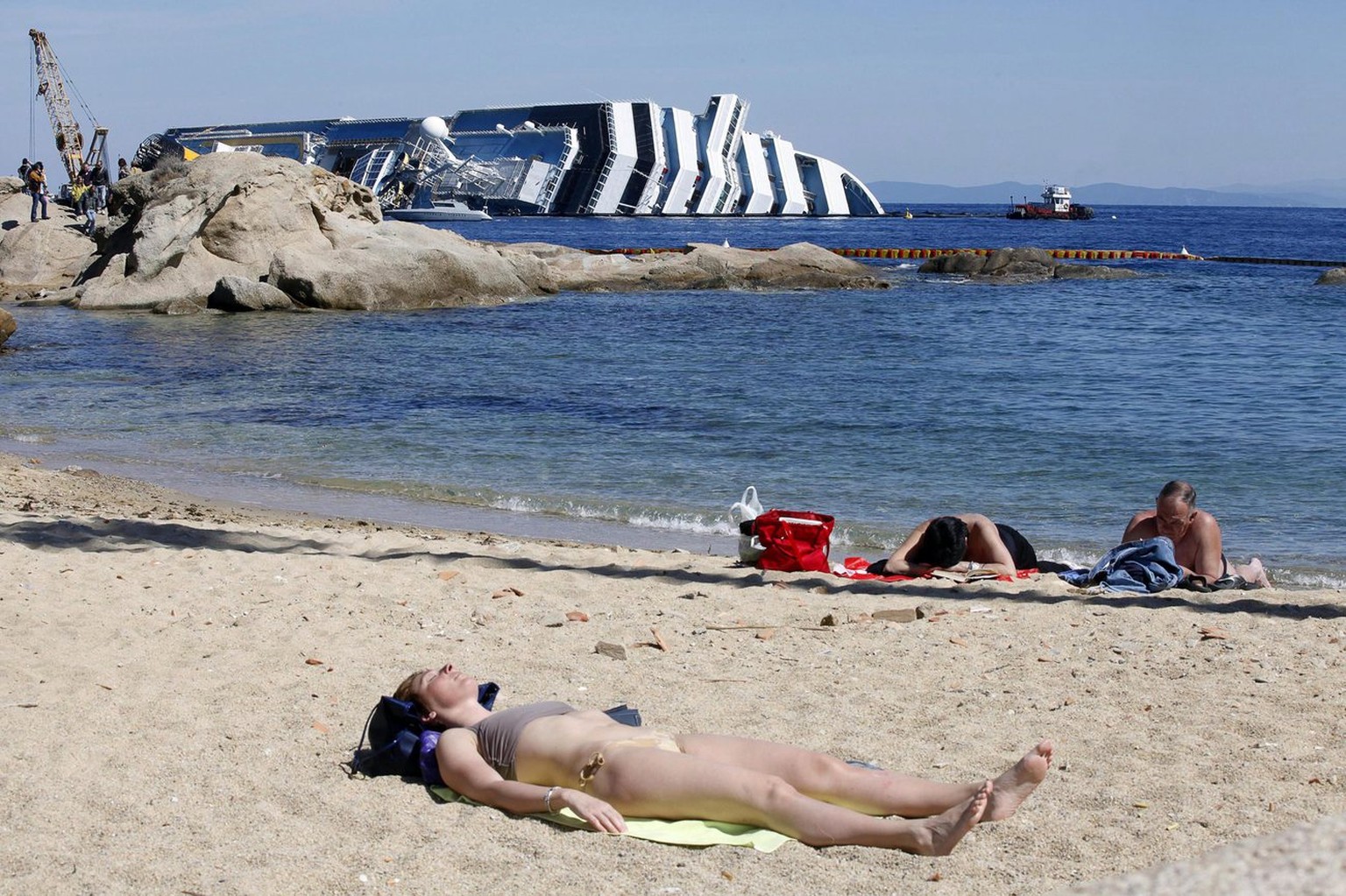 So präsentierte sich der Strand von Giglio während zweieinhalb Jahren.